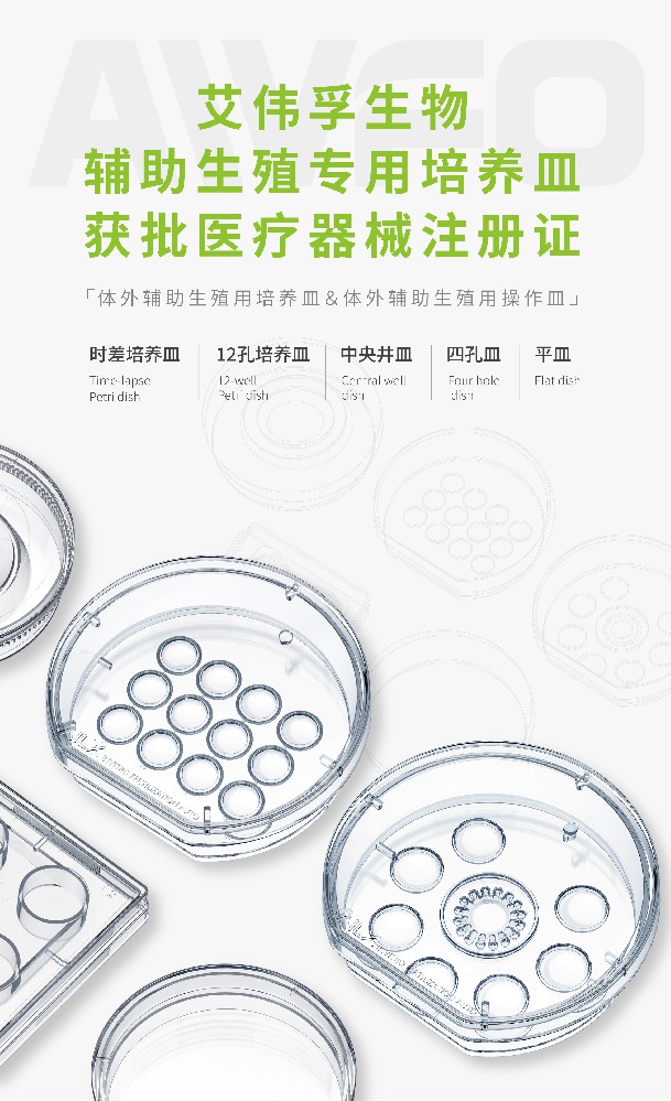 喜报 | 艾伟孚生物辅助生殖专用培养皿已获批医疗器械注册证!
